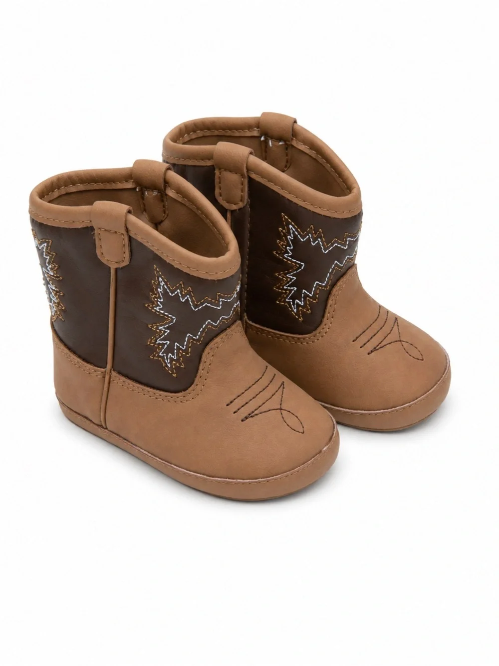Lucky Brand Toddler Two-Tone Brown Cowboy Boots